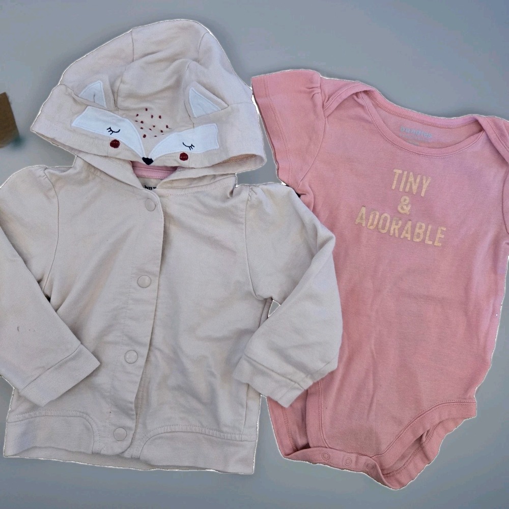 Bundles Baby Place Button Hoodie and Bodysuit Outfits - Size: 18-24 Months